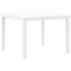Tavolo da Giardino Bianco 100 x 100 x 73 cm polyrattan 871682
