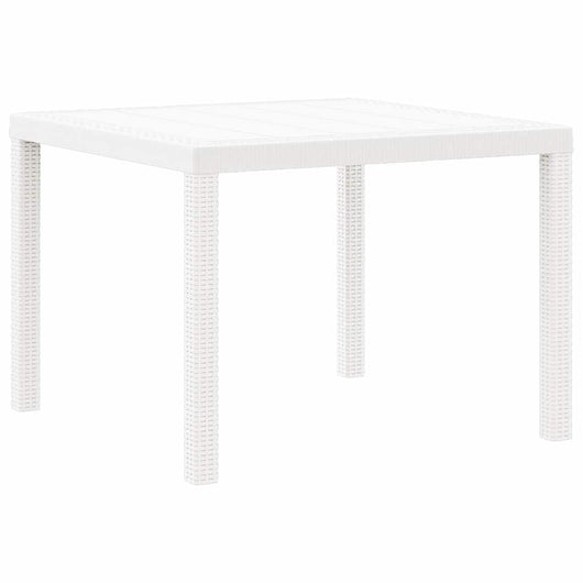 Tavolo da Giardino Bianco 100 x 100 x 73 cm polyrattan 871682