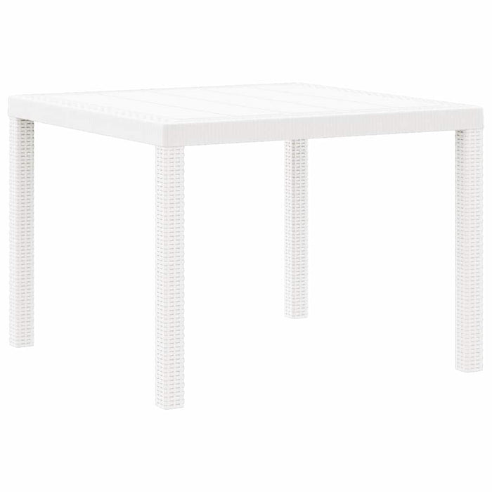 Tavolo da Giardino Bianco 100 x 100 x 73 cm polyrattan 871682
