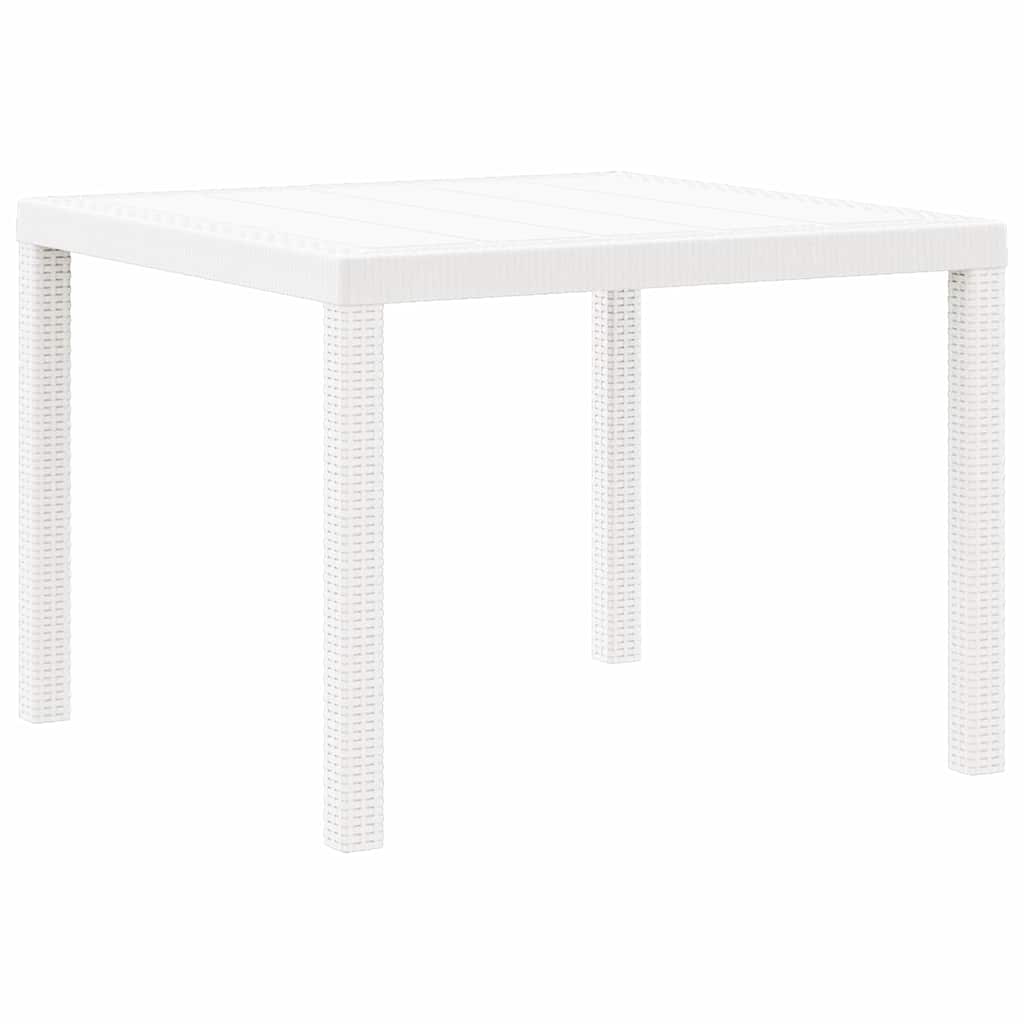 Tavolo da Giardino Bianco 100 x 100 x 73 cm polyrattan 871682