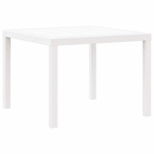 Tavolo da Giardino Bianco 100 x 100 x 73 cm polyrattan 871682