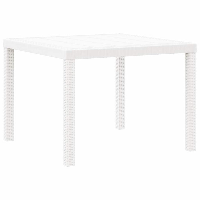 Tavolo da Giardino Bianco 100 x 100 x 73 cm polyrattan 871682