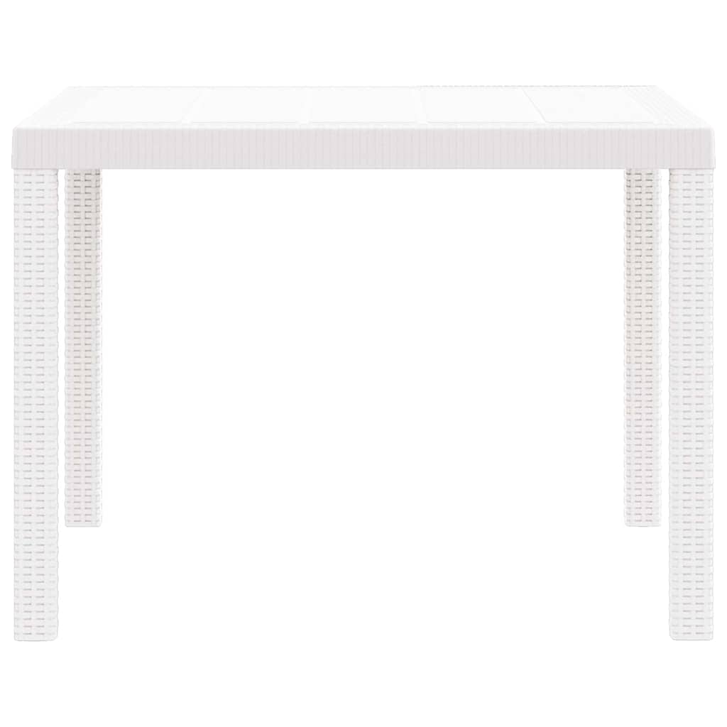 Tavolo da Giardino Bianco 100 x 100 x 73 cm polyrattan 871682