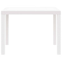 Tavolo da Giardino Bianco 100 x 100 x 73 cm polyrattan 871682