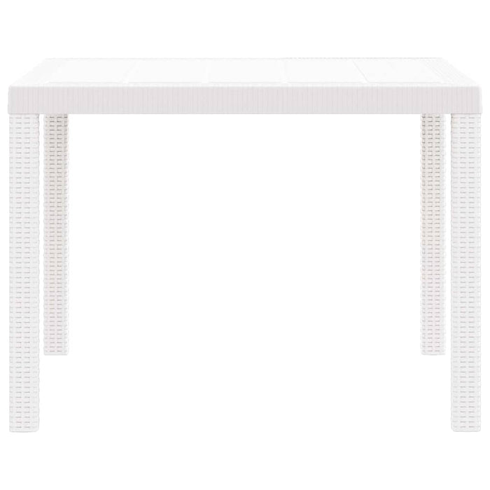 Tavolo da Giardino Bianco 100 x 100 x 73 cm polyrattan 871682