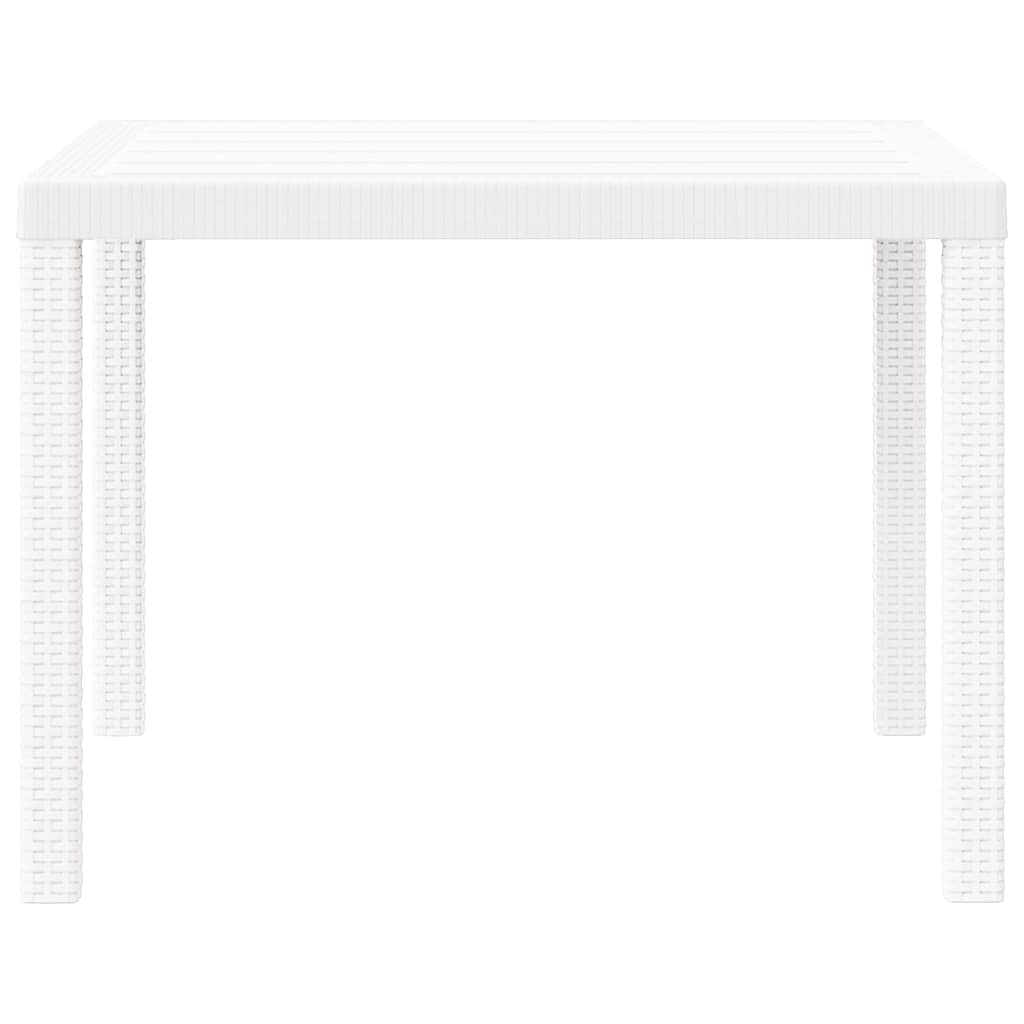 Tavolo da Giardino Bianco 100 x 100 x 73 cm polyrattan 871682