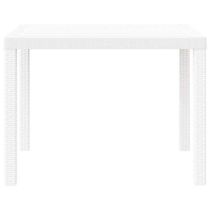 Tavolo da Giardino Bianco 100 x 100 x 73 cm polyrattan 871682