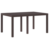 Tavolo da Pranzo da Giardino Marrone 150 x 100 x 73 cm 871685
