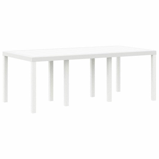 Tavolo da Giardino Bianco 200 x 100 x 73 cm polyrattan 871690