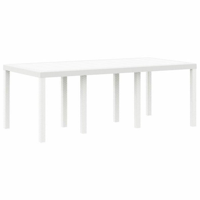 Tavolo da Giardino Bianco 200 x 100 x 73 cm polyrattan 871690