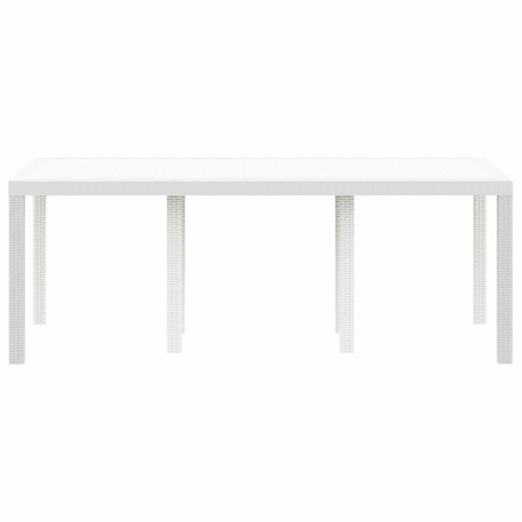Tavolo da Giardino Bianco 200 x 100 x 73 cm polyrattan 871690