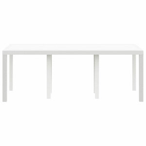 Tavolo da Giardino Bianco 200 x 100 x 73 cm polyrattan 871690
