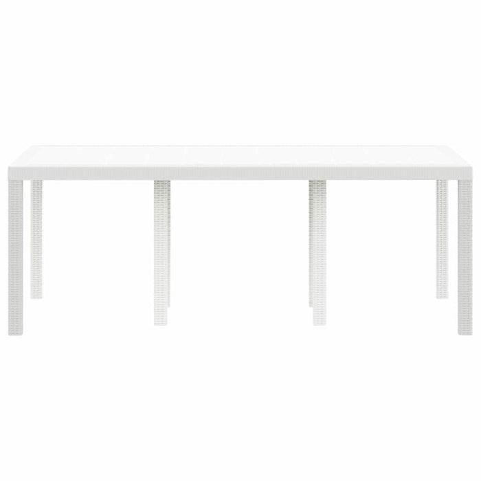 Tavolo da Giardino Bianco 200 x 100 x 73 cm polyrattan 871690