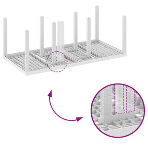 Tavolo da Giardino Bianco 200 x 100 x 73 cm polyrattan 871690