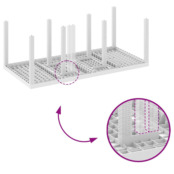 Tavolo da Giardino Bianco 200 x 100 x 73 cm polyrattan 871690