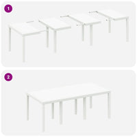 Tavolo da Giardino Bianco 200 x 100 x 73 cm polyrattan 871690