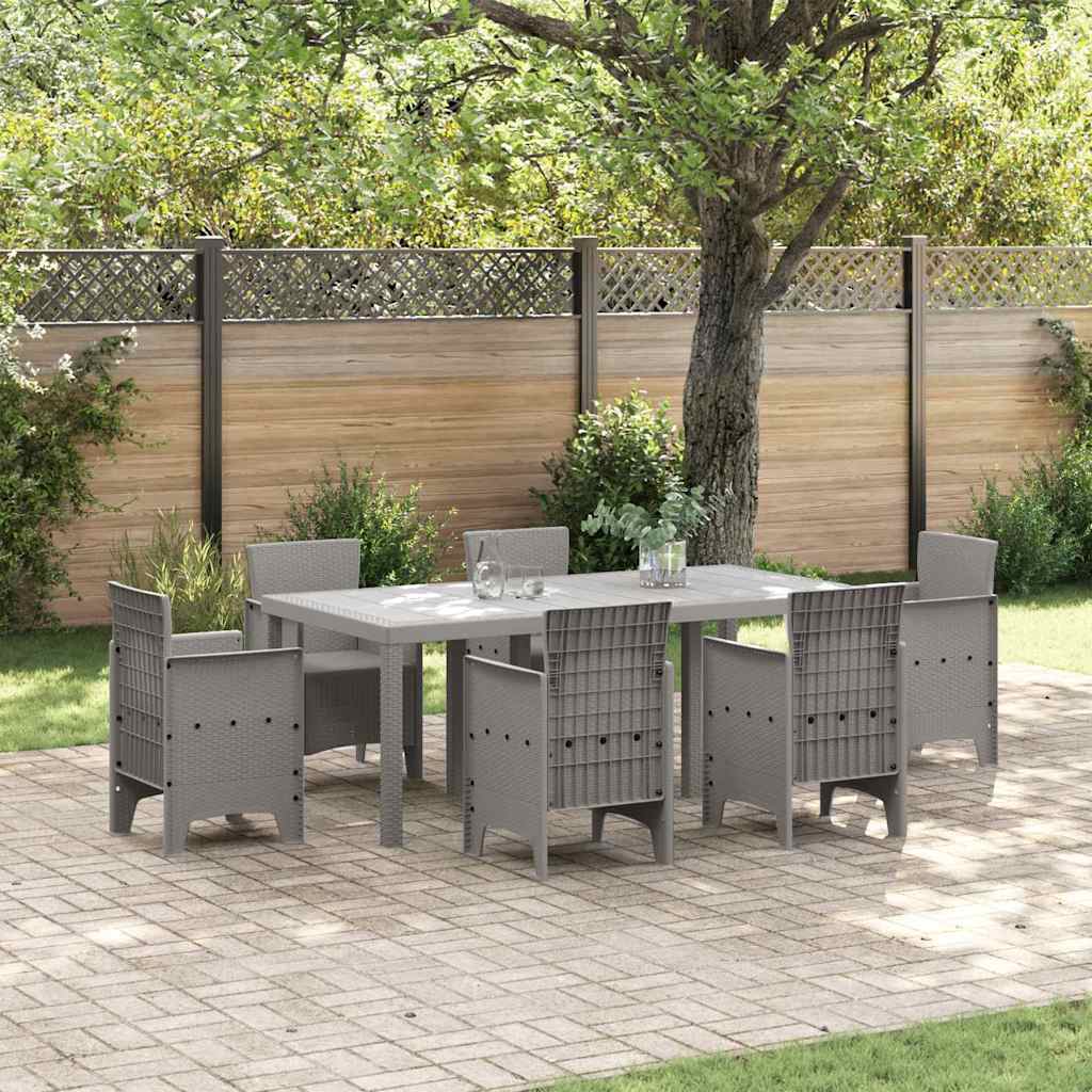 Tavolo da Giardino Grigio chiaro 200 x 100 x 73 cm polyrattan 871691