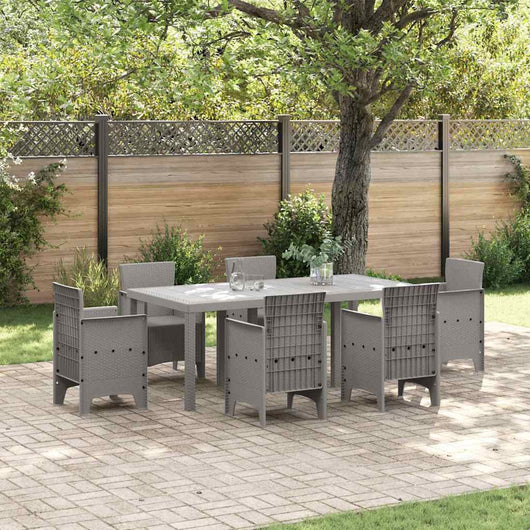 Tavolo da Giardino Grigio chiaro 200 x 100 x 73 cm polyrattan 871691