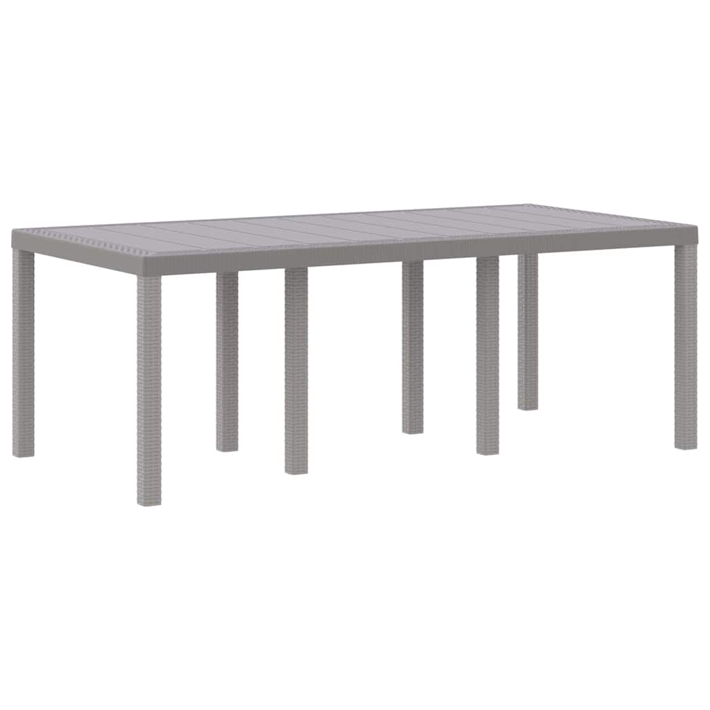 Tavolo da Giardino Grigio chiaro 200 x 100 x 73 cm polyrattan 871691