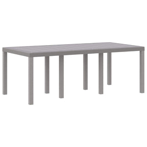 Tavolo da Giardino Grigio chiaro 200 x 100 x 73 cm polyrattan 871691