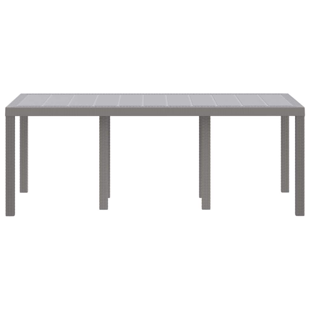 Tavolo da Giardino Grigio chiaro 200 x 100 x 73 cm polyrattan 871691