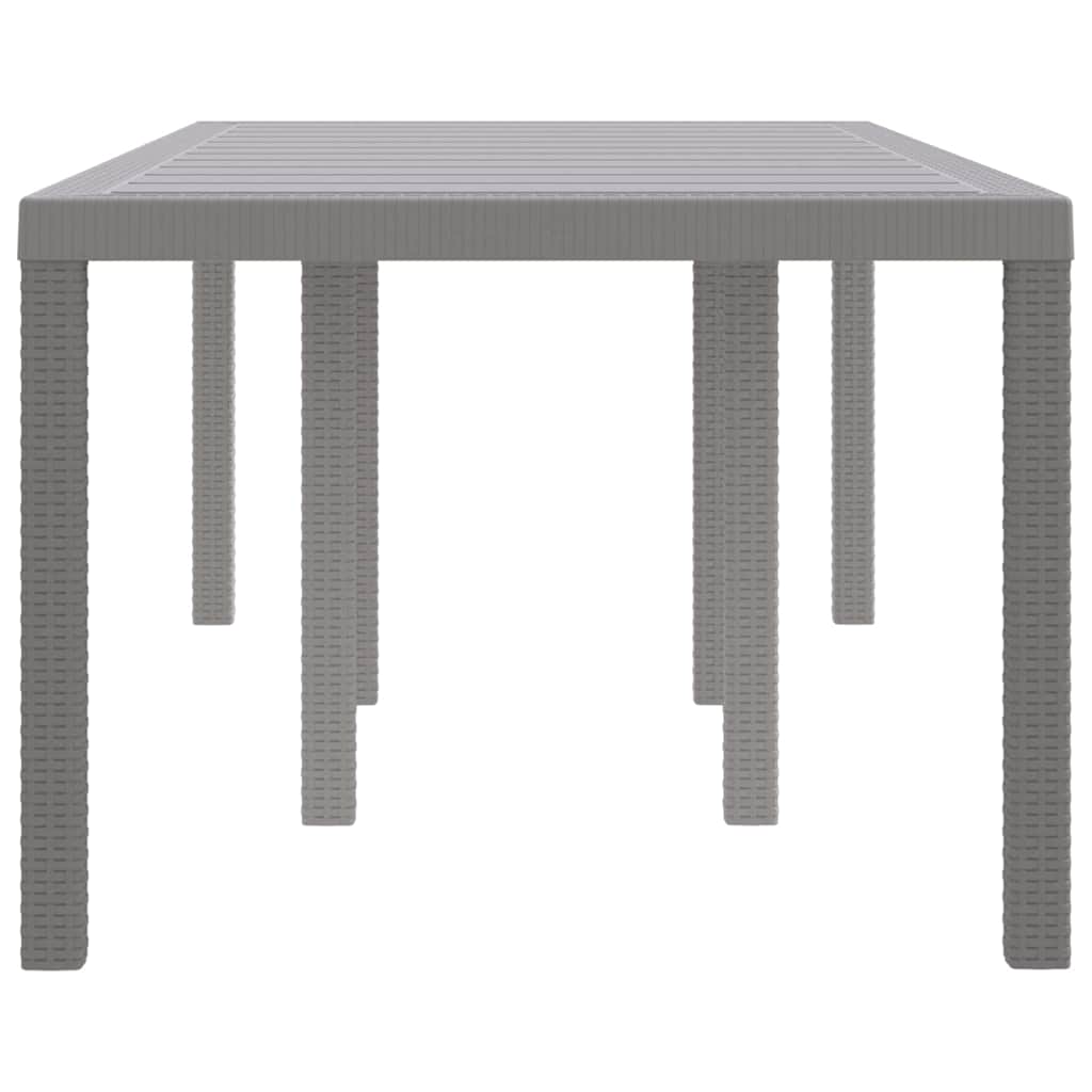 Tavolo da Giardino Grigio chiaro 200 x 100 x 73 cm polyrattan 871691