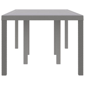 Tavolo da Giardino Grigio chiaro 200 x 100 x 73 cm polyrattan 871691
