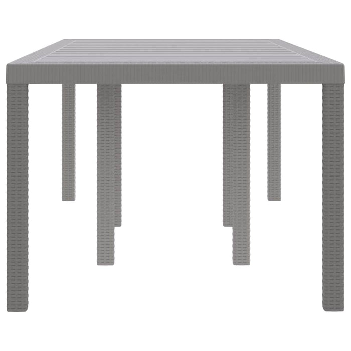 Tavolo da Giardino Grigio chiaro 200 x 100 x 73 cm polyrattan 871691