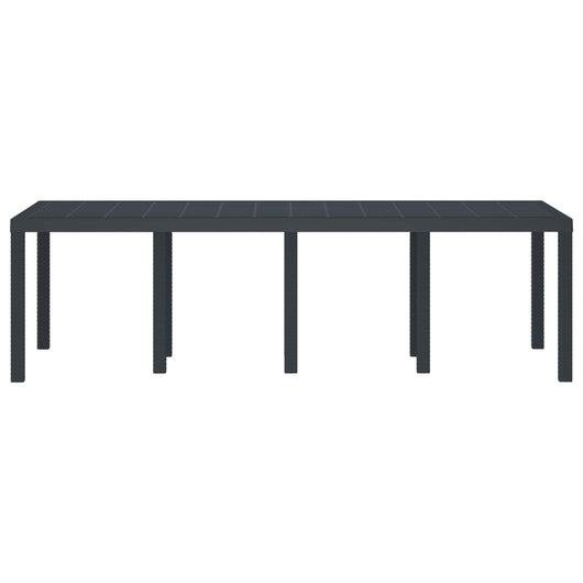 Tavolo da Pranzo da Giardino Antracite 250 x 100 x 73 cm 871692