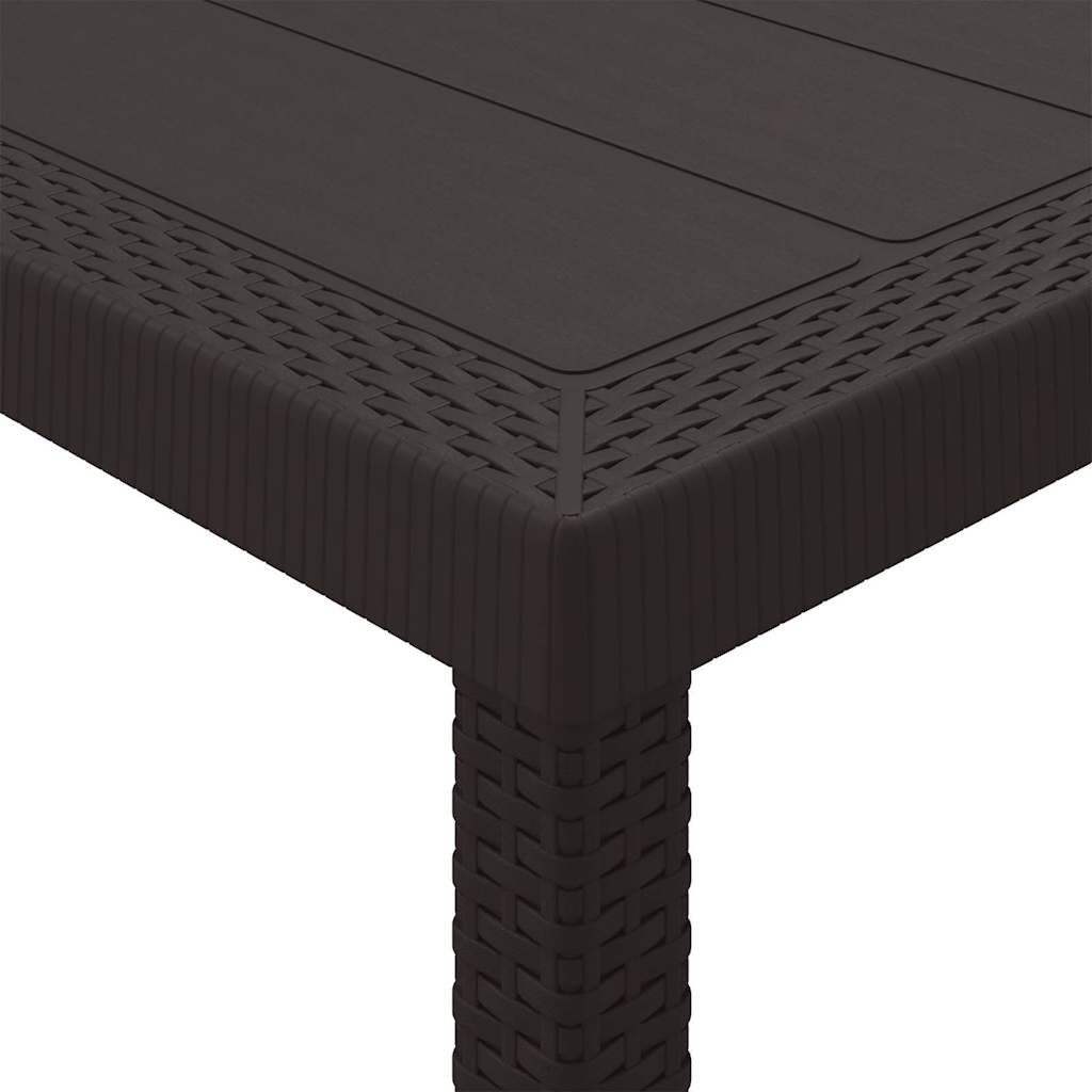 Tavolo da Giardino Marrone 250 x 100 x 73 cm polyrattan 871693