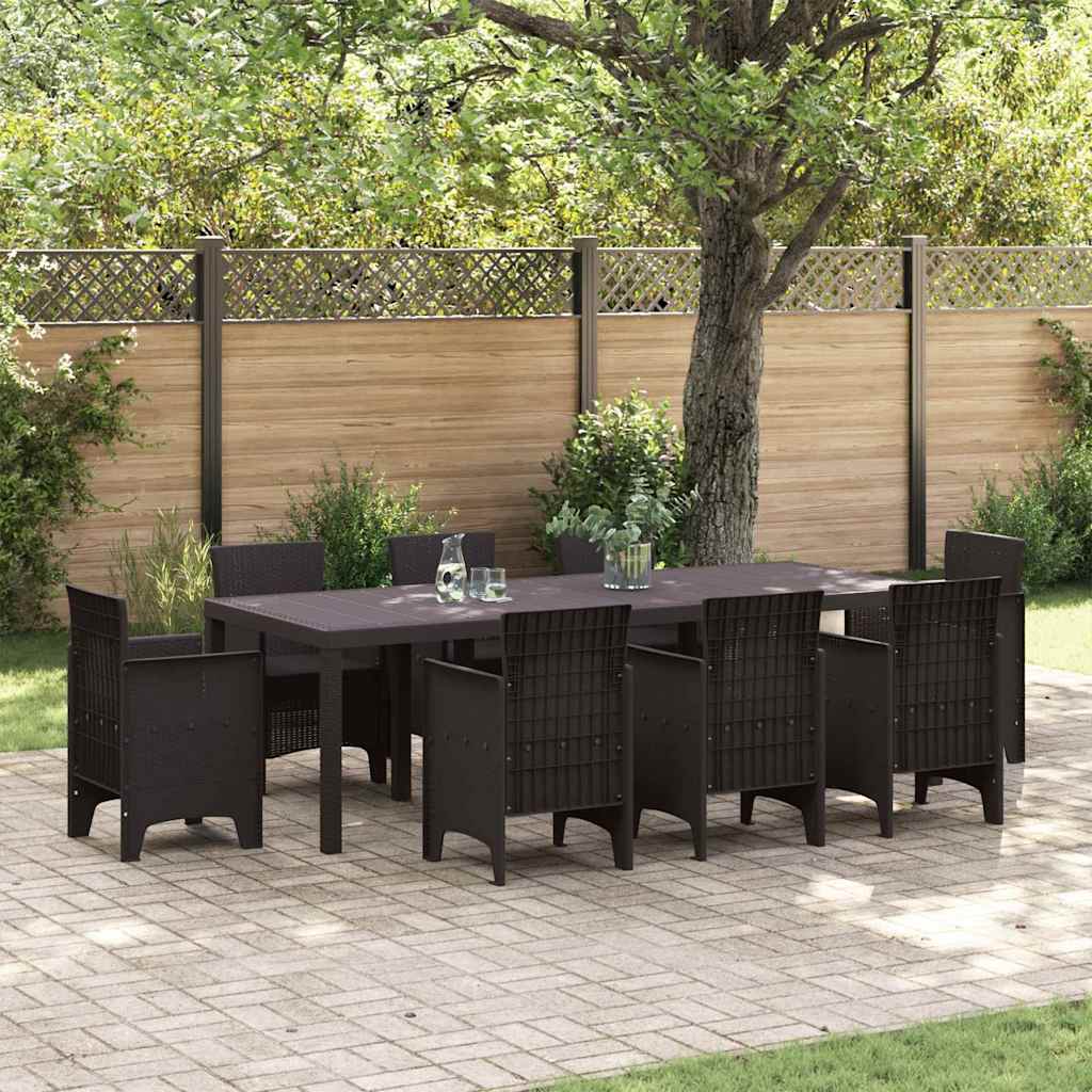 Tavolo da Giardino Marrone 250 x 100 x 73 cm polyrattan 871693