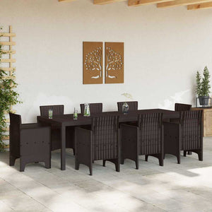 Tavolo da Giardino Marrone 250 x 100 x 73 cm polyrattan 871693
