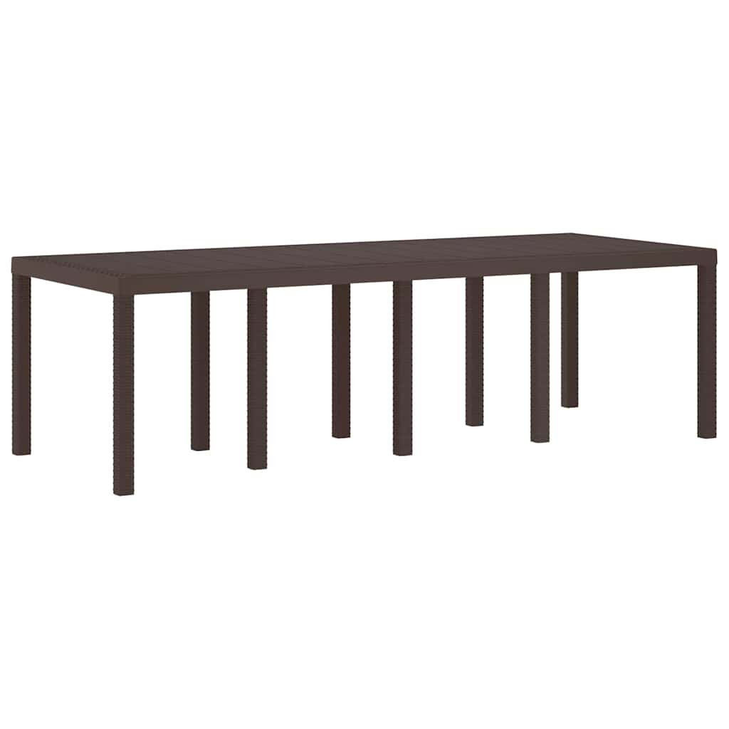 Tavolo da Giardino Marrone 250 x 100 x 73 cm polyrattan 871693