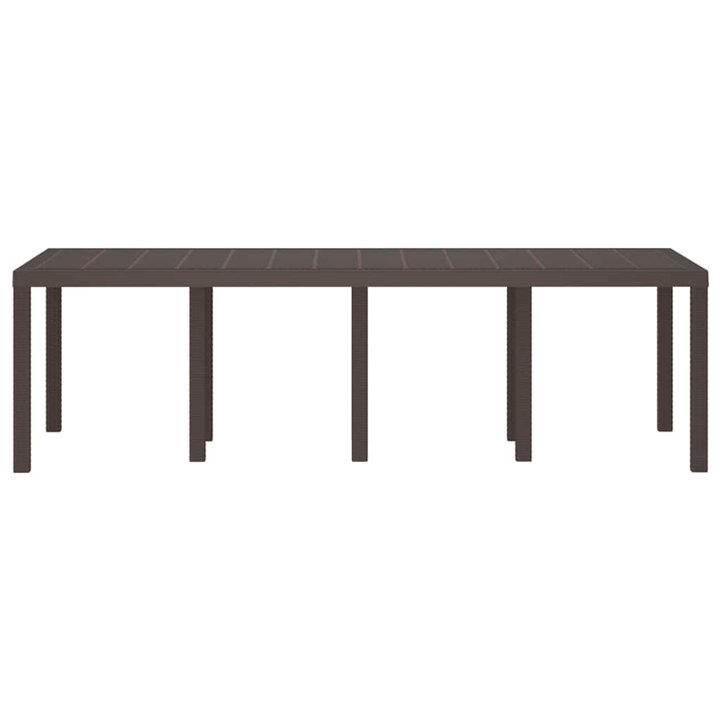 Tavolo da Giardino Marrone 250 x 100 x 73 cm polyrattan 871693