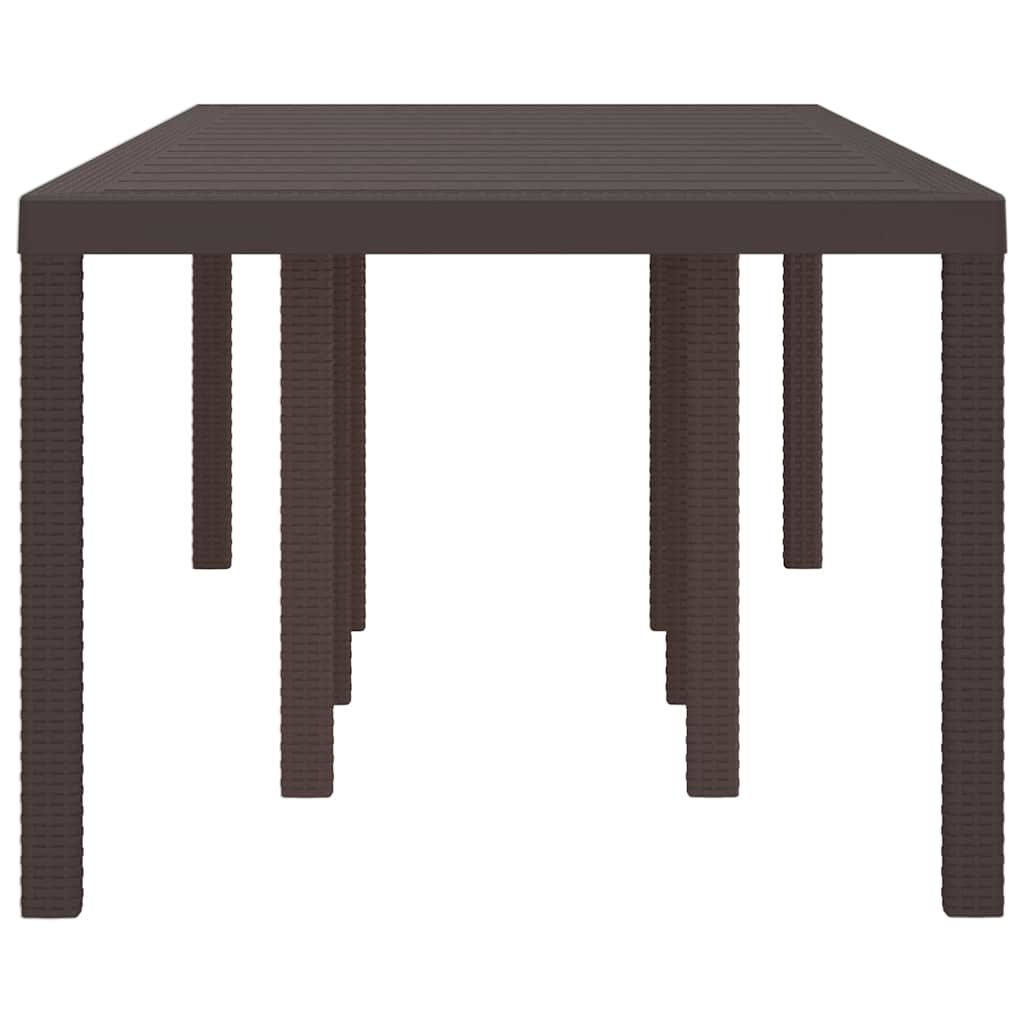 Tavolo da Giardino Marrone 250 x 100 x 73 cm polyrattan 871693