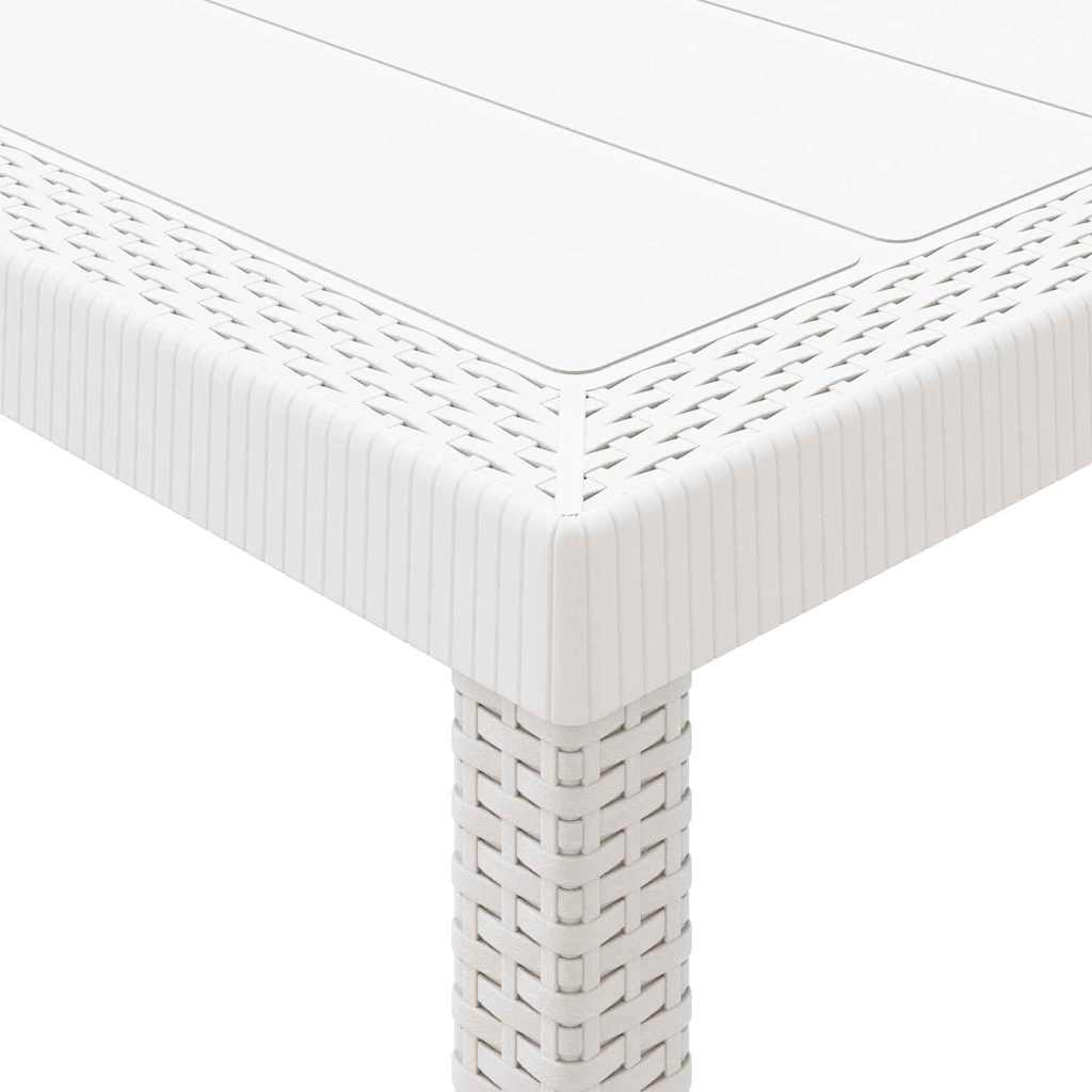 Tavolo da Giardino Bianco 250 x 100 x 73 cm polyrattan 871694