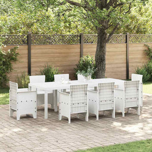 Tavolo da Giardino Bianco 250 x 100 x 73 cm polyrattan 871694