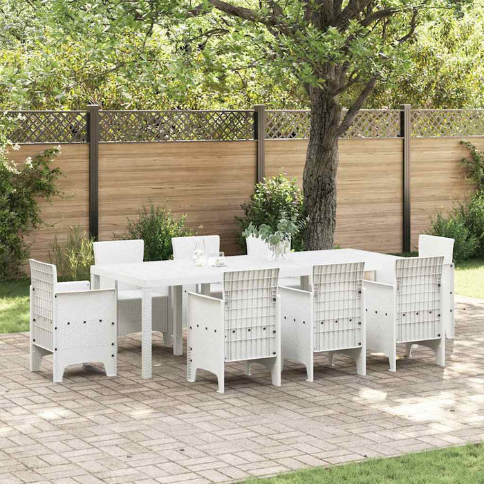 Tavolo da Giardino Bianco 250 x 100 x 73 cm polyrattan 871694