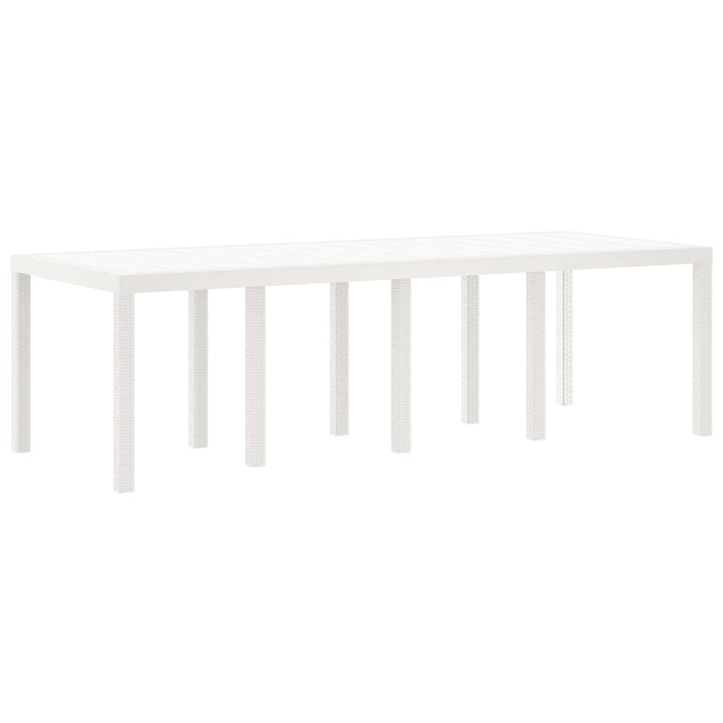 Tavolo da Giardino Bianco 250 x 100 x 73 cm polyrattan 871694