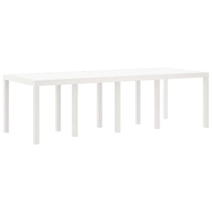 Tavolo da Giardino Bianco 250 x 100 x 73 cm polyrattan 871694