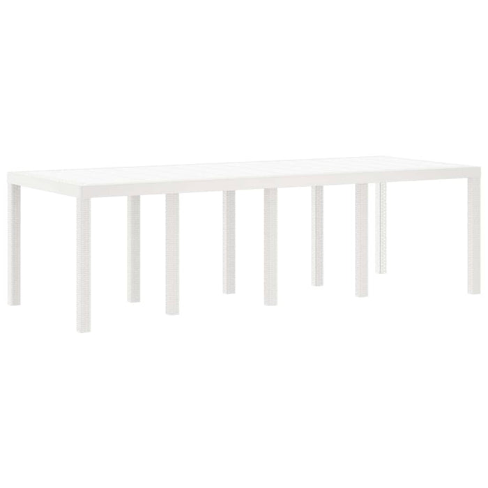 Tavolo da Giardino Bianco 250 x 100 x 73 cm polyrattan 871694