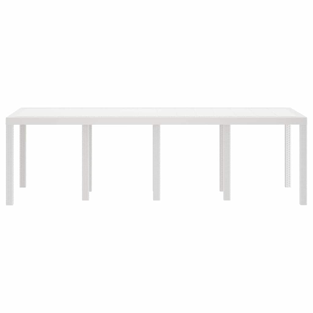 Tavolo da Giardino Bianco 250 x 100 x 73 cm polyrattan 871694