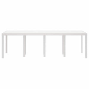 Tavolo da Giardino Bianco 250 x 100 x 73 cm polyrattan 871694