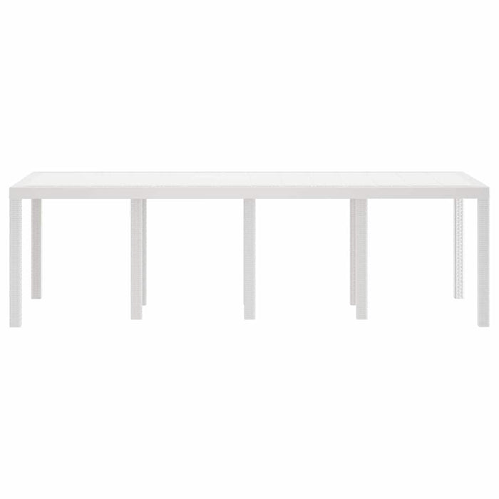 Tavolo da Giardino Bianco 250 x 100 x 73 cm polyrattan 871694