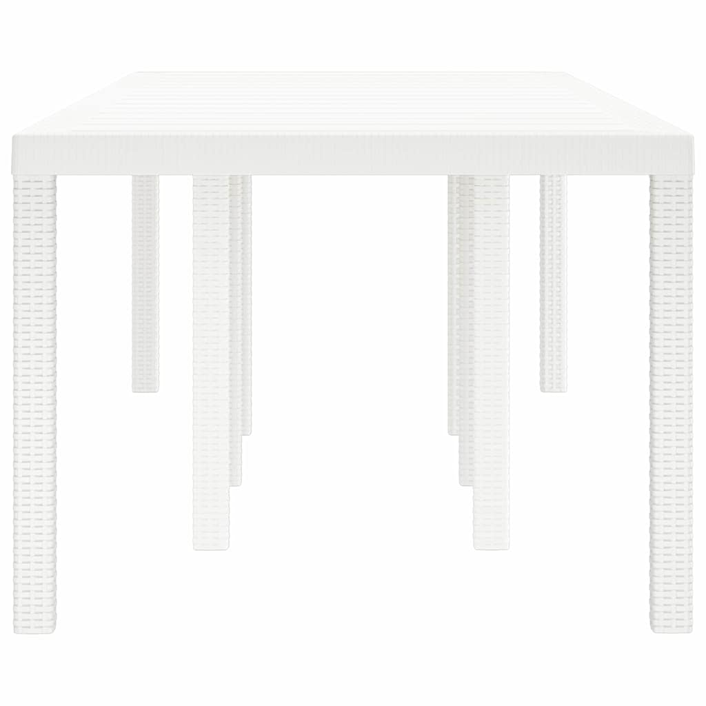 Tavolo da Giardino Bianco 250 x 100 x 73 cm polyrattan 871694