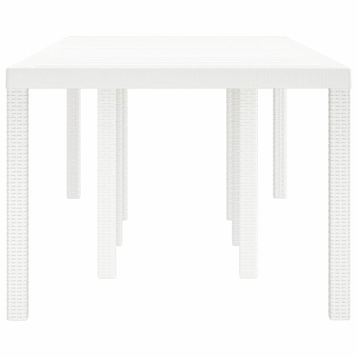 Tavolo da Giardino Bianco 250 x 100 x 73 cm polyrattan 871694