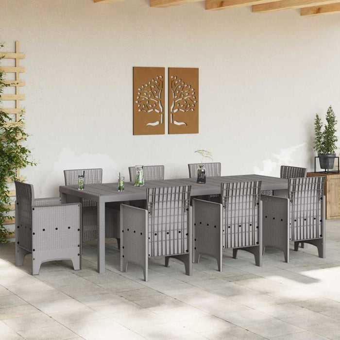 Tavolo da Giardino Grigio chiaro 250 x 100 x 73 cm polyrattan 871695
