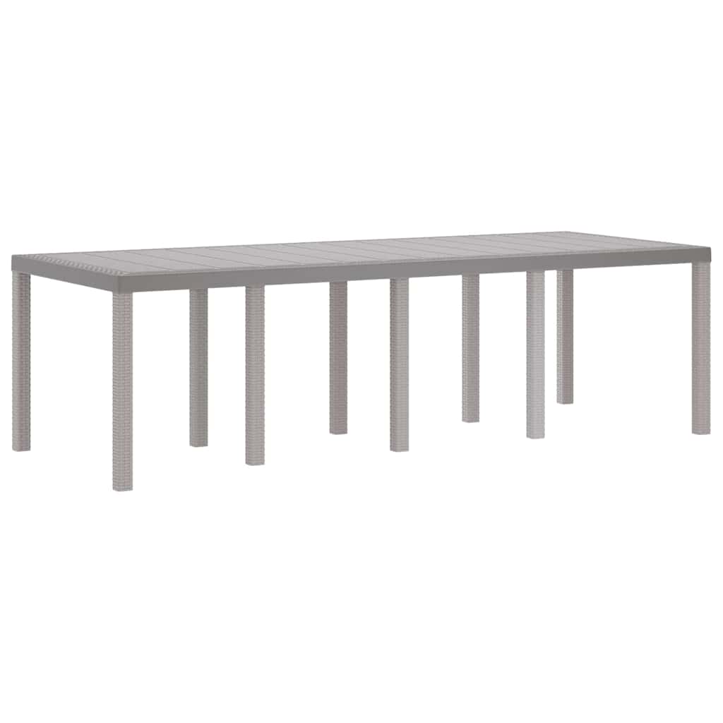 Tavolo da Giardino Grigio chiaro 250 x 100 x 73 cm polyrattan 871695