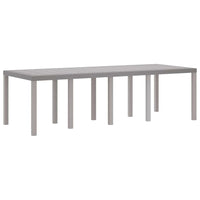 Tavolo da Giardino Grigio chiaro 250 x 100 x 73 cm polyrattan 871695