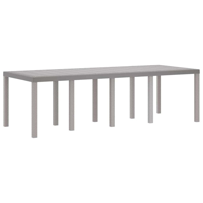 Tavolo da Giardino Grigio chiaro 250 x 100 x 73 cm polyrattan 871695